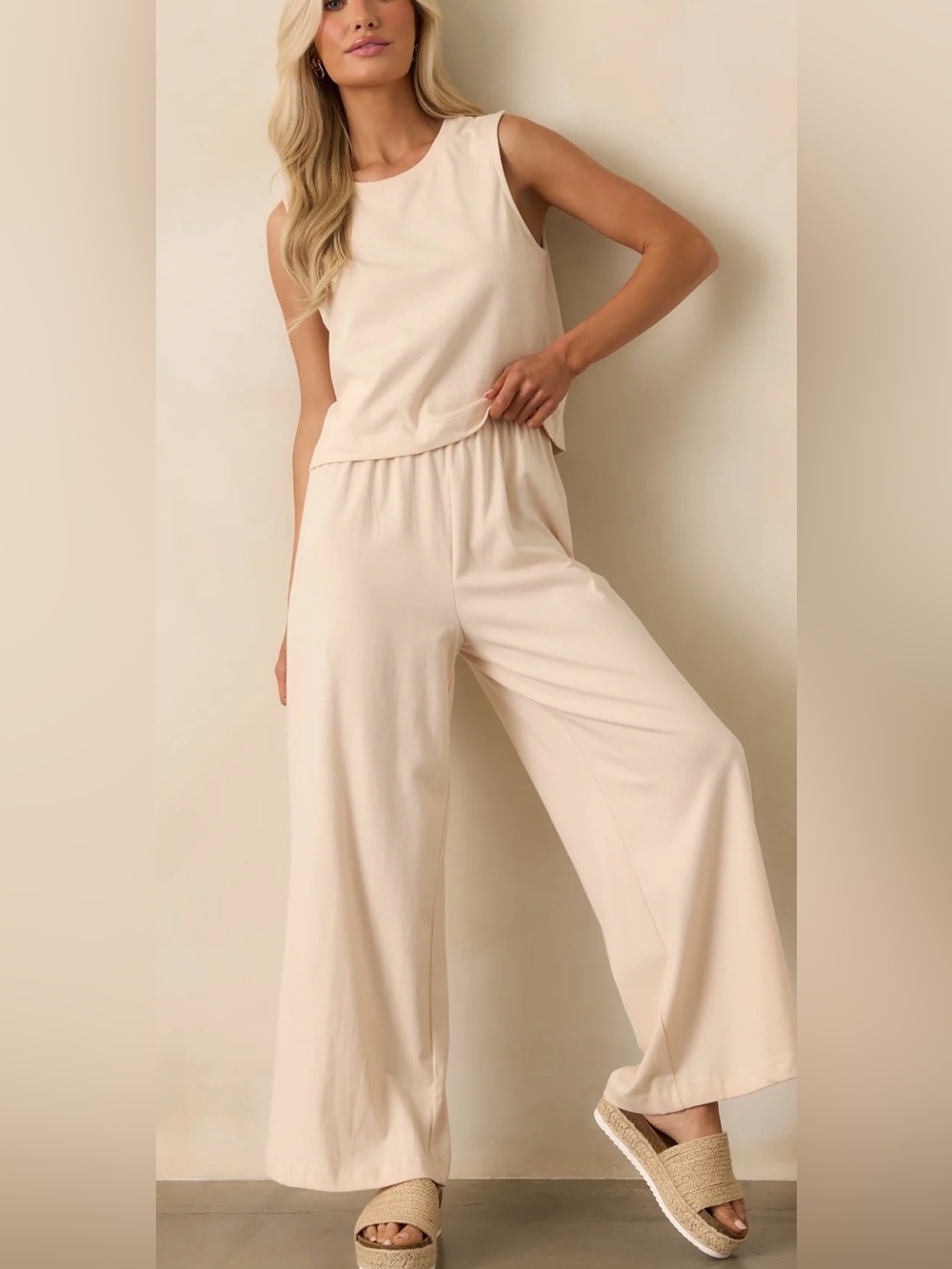 Z SUPPLY COTTON SCOUT JERSEY PANTS Panna Cotta S